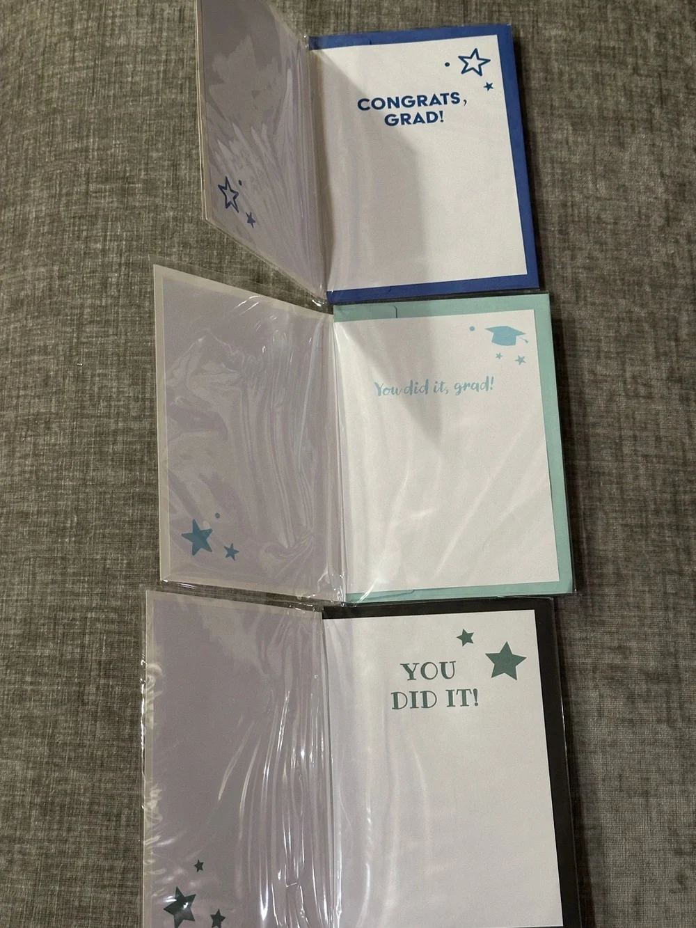 💥 $5 if bundled - Set of 3 Graduation Cards with Sparkle NWT